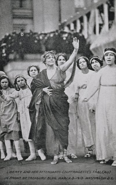 Women and Children Performing in Suffrage Tableau, 3 March, 1913 by American Photographer